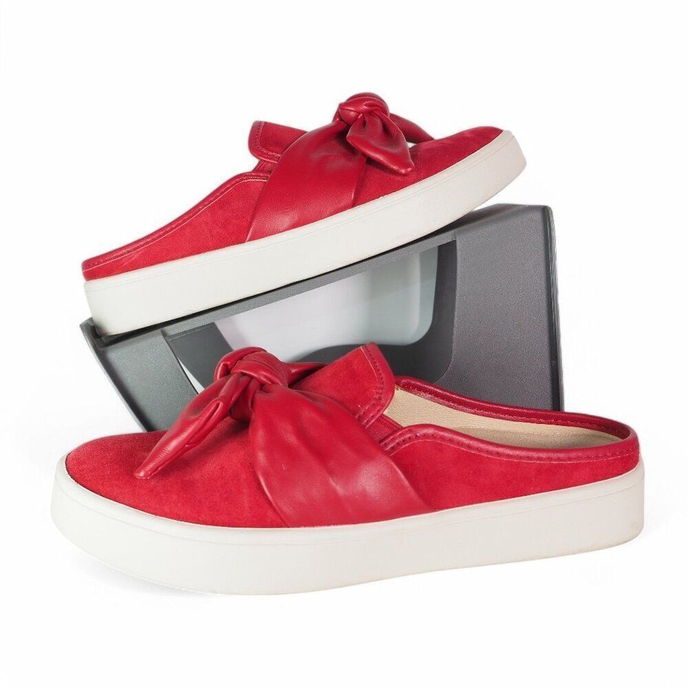 Spenco Barbados Orthopedic Suede Slide Mules "Baked Apple Red" Women's 6.5B‎